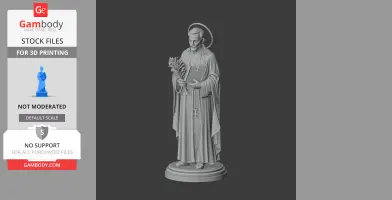 Saint Agostino Roscelli - Devotional Statue - STL 3D Print