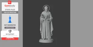 Saint Agostino Roscelli - Devotional Statue - STL 3D Print