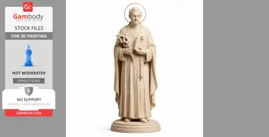 Saint Agostino Roscelli - Devotional Statue - STL 3D Print