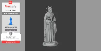 Saint Agostino Roscelli - Devotional Statue - STL 3D Print