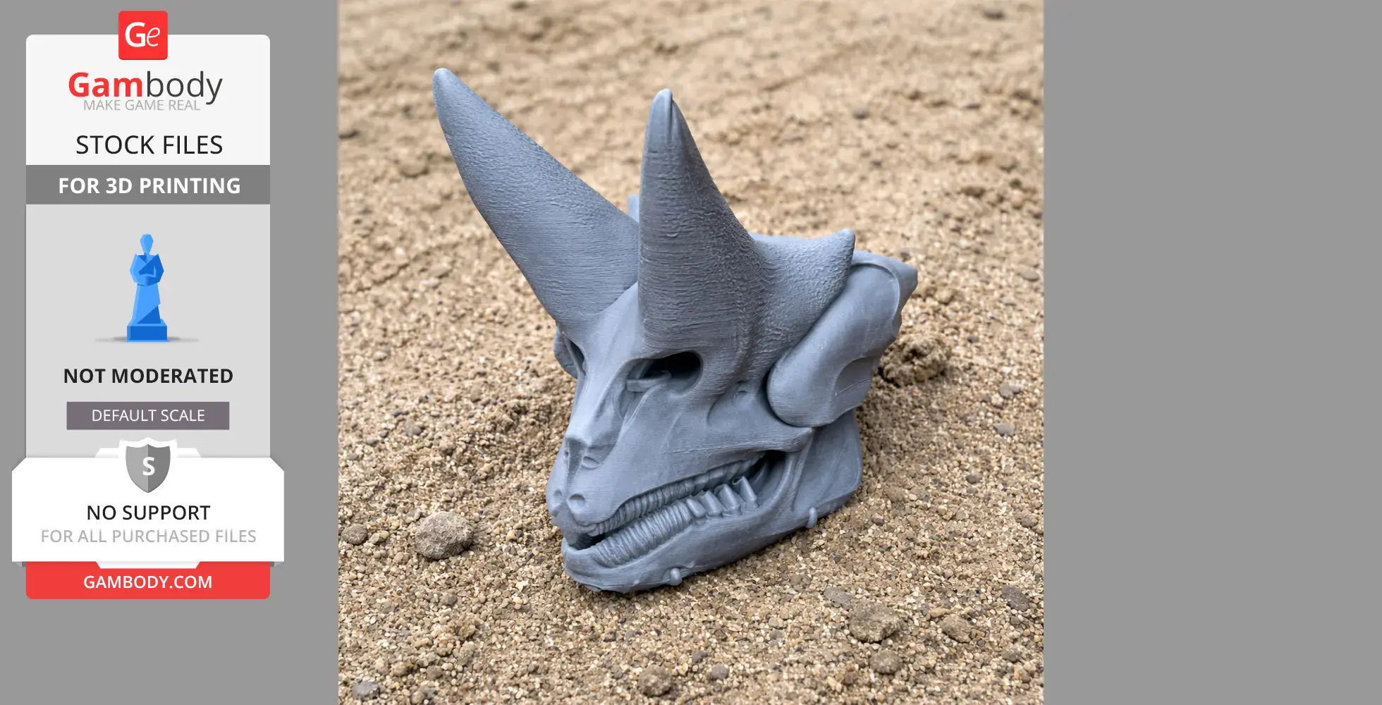 Arsinoitherium Skull - Skull Replica STL