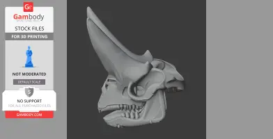Arsinoitherium Skull - Skull Replica STL