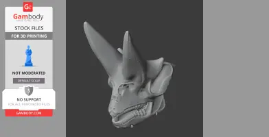 Arsinoitherium Skull - Skull Replica STL