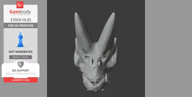 Arsinoitherium Skull - Skull Replica STL