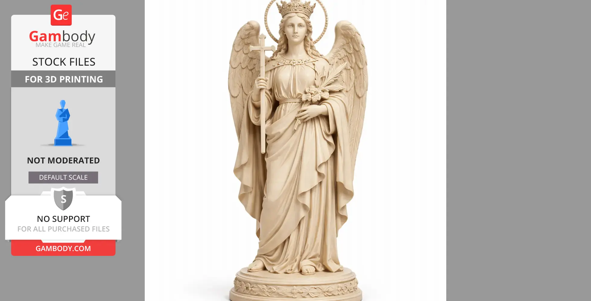 Saint Agrippina of Mineo - Devotional Statue - STL 3D Print