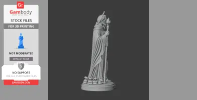 Saint Aibert - Devotional Statue - STL 3D Print