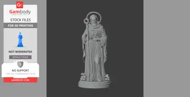 Saint Aibert - Devotional Statue - STL 3D Print