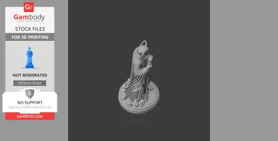 Saint Aibert - Devotional Statue - STL 3D Print