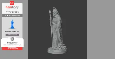 Saint Aibert - Devotional Statue - STL 3D Print