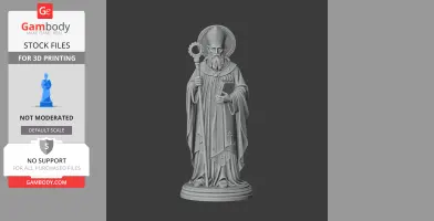 Saint Aichardus - Devotional Statue - STL 3D Print