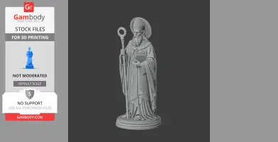 Saint Aichardus - Devotional Statue - STL 3D Print