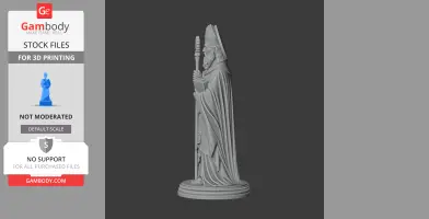 Saint Aichardus - Devotional Statue - STL 3D Print