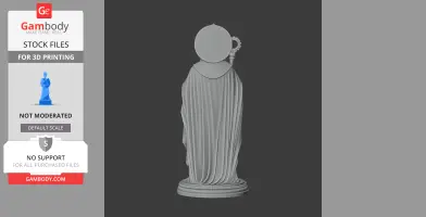 Saint Aichardus - Devotional Statue - STL 3D Print