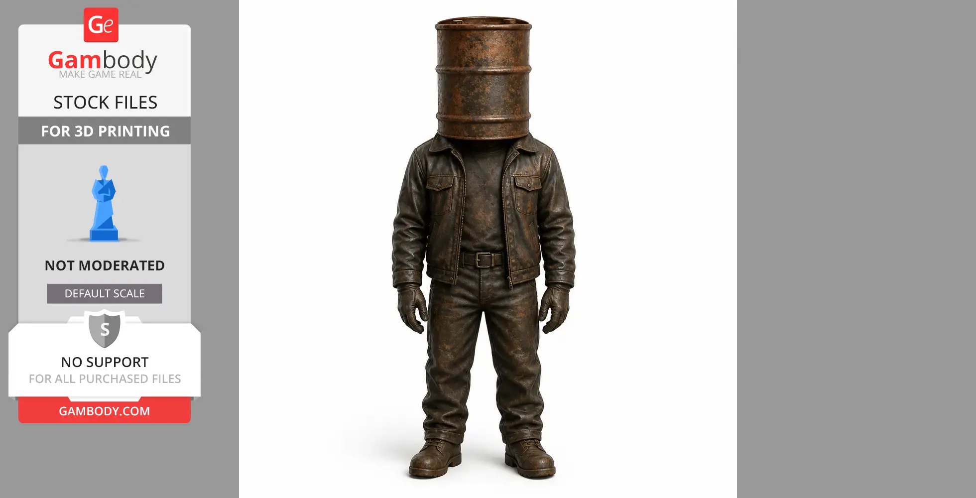 Crude Oil Barrel - Rust Figurine - Character Figure STL