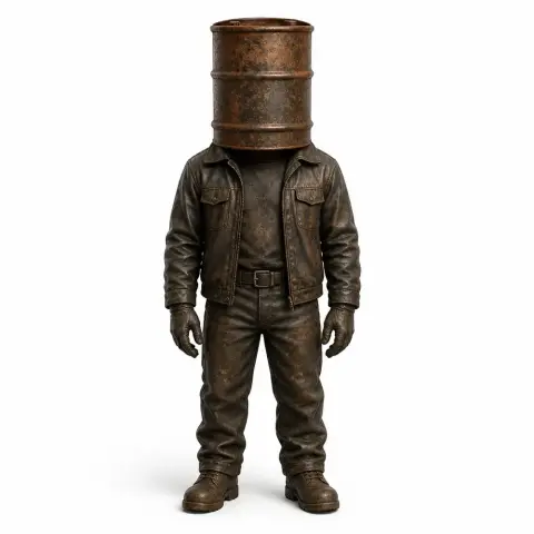 Crude Oil Barrel - Rust Figurine - Character Figure STL