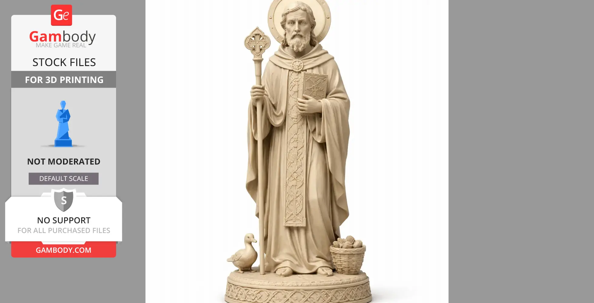 Saint Aidan of Lindisfarne - Devotional - STL 3D Print