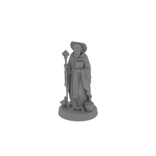 Saint Aidan of Lindisfarne - Devotional Statue.stl