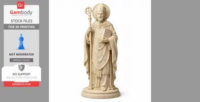 Saint Aignan of Orleans - Devotional Statue - STL 3D Print