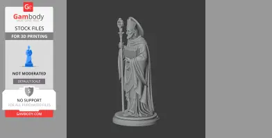 Saint Aignan of Orleans - Devotional Statue - STL 3D Print