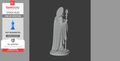 Saint Aignan of Orleans - Devotional Statue - STL 3D Print