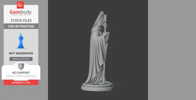 Saint Aignan of Orleans - Devotional Statue - STL 3D Print
