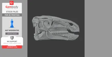 Batyrosaurus Skull - Skull Replica STL