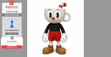 Cuphead - Cuphead Figurine - Character Figure STL