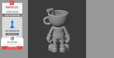 Cuphead - Cuphead Figurine - Character Figure STL