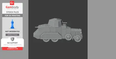 Autoblindo Fiat AB 611 - Tank Model STL