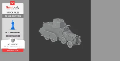 Autoblindo Fiat AB 611 - Tank Model STL