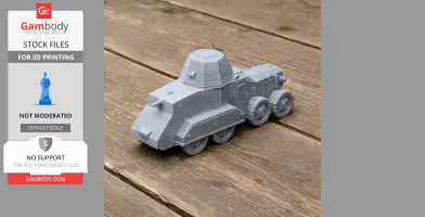 Autoblindo Fiat AB 611 - Tank Model STL