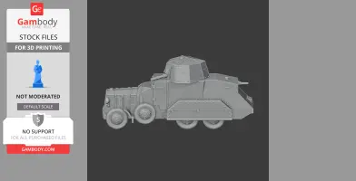 Autoblindo Fiat AB 611 - Tank Model STL