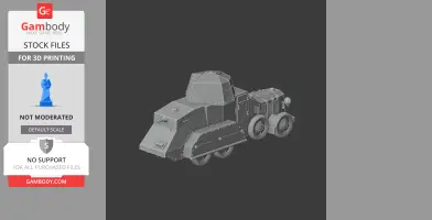 Autoblindo Fiat AB 611 - Tank Model STL