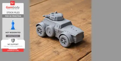 Autoblindo Fiat-Ansaldo - Tank Model STL