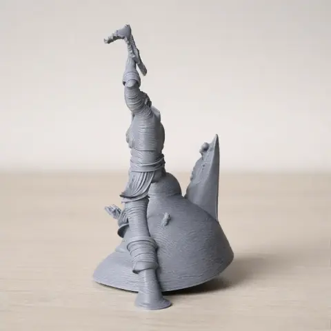 3D printed Cyclops figurine from God of War, featuring detailed armor and a dynamic pose.