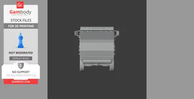 3D front view of an AV-VBL tank model for 3D printing from Gambody.