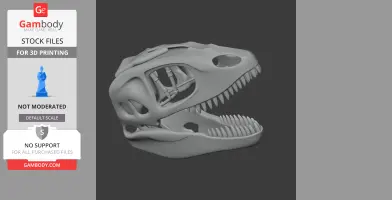 Carcharodontosaurus Skull - Skull Replica STL