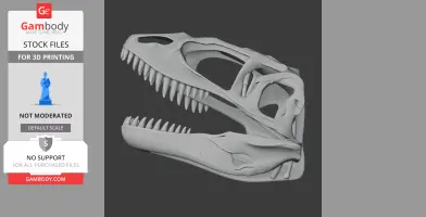 Carcharodontosaurus Skull - Skull Replica STL