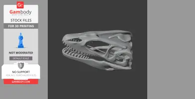 Carcharodontosaurus Skull - Skull Replica STL