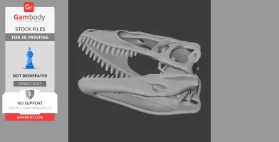 Carcharodontosaurus Skull - Skull Replica STL