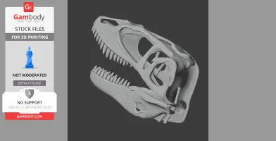 Carcharodontosaurus Skull - Skull Replica STL