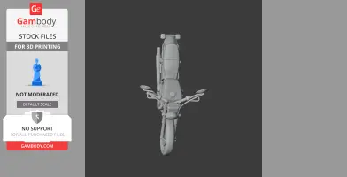 Top view of a detailed BSA Gold Star motorcycle 3D model for printing.