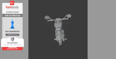 Front view of a detailed 3D model of the BSA Gold Star motorcycle for 3D printing.