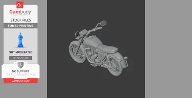 3D model of a classic BSA Gold Star motorcycle, detailed and ready for 3D printing.