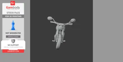 Front view of a 3D model of a BSA Gold Star motorcycle with detailed handlebars and mirrors.