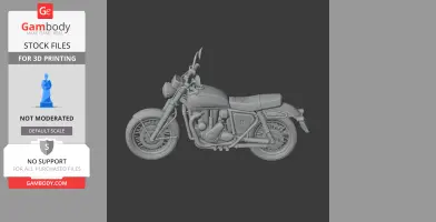 Detailed 3D model of a classic BSA Gold Star motorcycle for 3D printing.