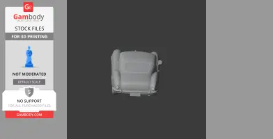 3D model of a vintage sports coupe car, viewed from above, designed for 3D printing.
