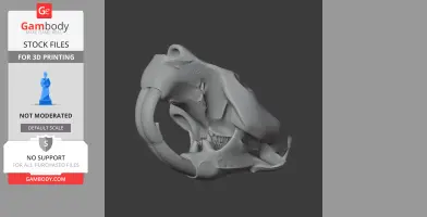 Castoroides Skull - Skull Replica STL