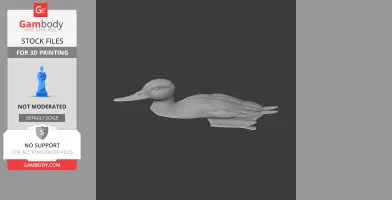 3D model of a prehistoric Andean teal, suitable for 3D printing.