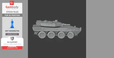A detailed 3D model of a B1 Centauro tank, designed for 3D printing.